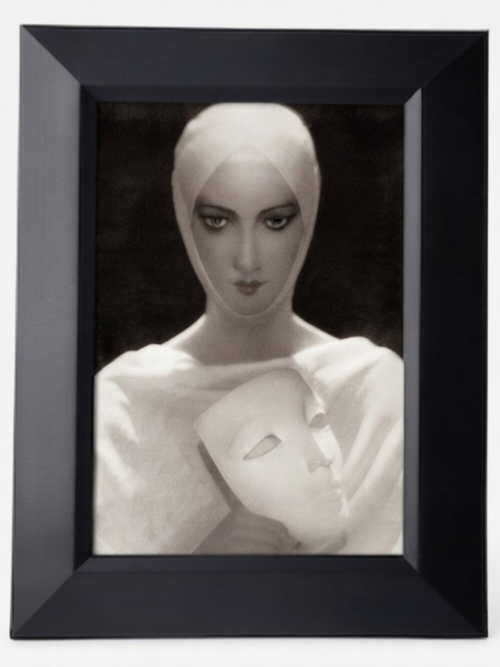 Vintage Unusual Dancer Woman W Mask Gothic Goth victorian Framed Photo Print Art